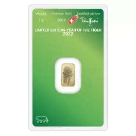 1 gram Gold Bar - Year of the Tiger 2022 - Swiss