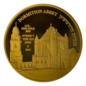 Dormitiom Abbey - 1 oz 9999/Gold Bullion, 32 mm, "Holy Land Sites" Bullion Series