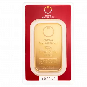 Austrian Mint Gold Bar 100 Gram