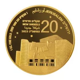 Jerusalem Theatre - 1 oz 9999/Gold Bullion, 32 mm, "Jerusalem of Gold" Bullion Series
