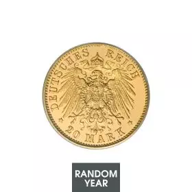 German Empire 20 Marc - Gold coin, Random Year