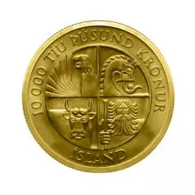 Gold Coin - 10,000 Krónur Iceland