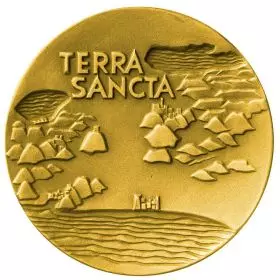 Pilgrims, Terra Sancta - 35mm, 29g, 22k Gold Medal