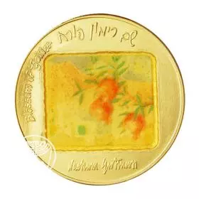 Blossom of Galilee - 24mm, 10.36 g, Gold/750 with lithograph Medal