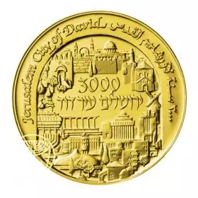 Jerusalem 3000th Anniversary - 30.0 mm, 15 g, Gold750