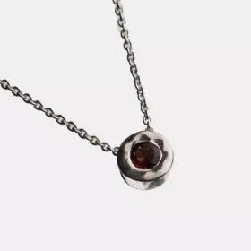 Silver Garnet Necklace - January Birthstone