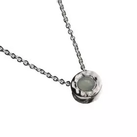 Silver Chrysophrase Necklace - May Birthstone