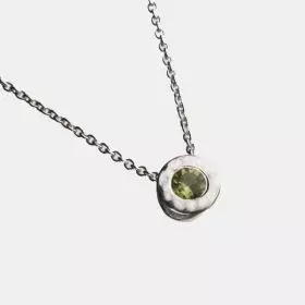 Silver Peridot Necklace - August Birthstone