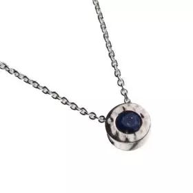 Silver Lapis Necklace - September Birthstone