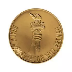 The Twin Towers - Brass 27mm Medal