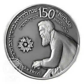 Staatsmedaille, 150. Jahrestag der Geburt von Herzl, Kupfer-Nickel, 30 mm, 16 g - Vorderseite