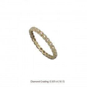 14k Yellow Gold Ring with Diamonds 0.105ct