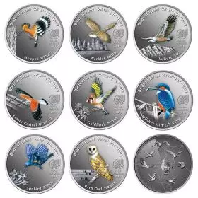 「イスラエルの国鳥」8つのメダルセット　0.5オンス、銀999