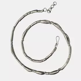 Hand-crafted oxidized antique finish Silver Tube Necklace
