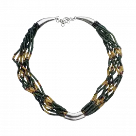 Nine-Strand Necklace with jade