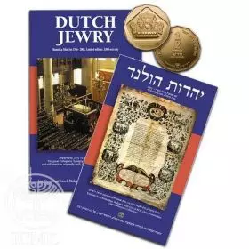 Hanukka Circulation Coin Set 5766/2005 In "Dutch Jewry" Presentation Folder