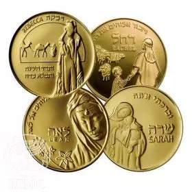 Mothers In The Bible, Set 4 X 14k Gold 17 g, 30 mm Medals