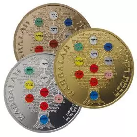 Kabbalah - set of 3 - Gold/9999, Silver/999, Bronze