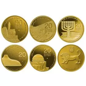 Jerusalem of Gold - Set of 5 1oz. Pure Gold Coins