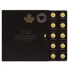 Maplegram25 25 x 1 g Gold 2022