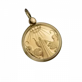 14K Gold Pendent with Gold Coin Daniel