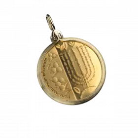 14K Gold "Kabbalah" Medal Pendant