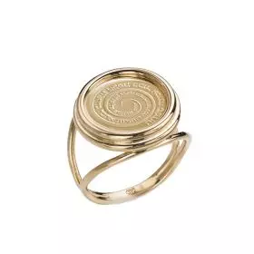 14k Gold Ring with Wheel of Blessings Medal