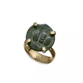 14K Gold Ring with Antique Coin-Agripa
