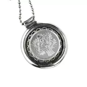 Silver Necklace with Tree of Life Medal