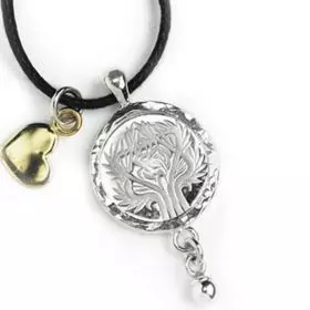 Black Cord Necklace with Tree of Life Medal