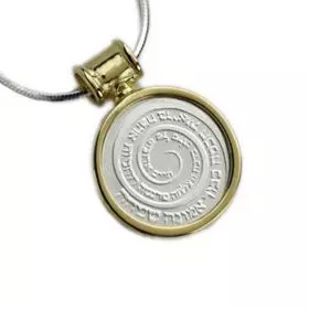 Silver Necklace with Wheel of Blessings Medal
