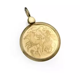14K Gold Pendent with Elijah Gold Coin
