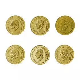 Prime Ministers of Israel – Set of 6 Official Gold Medals