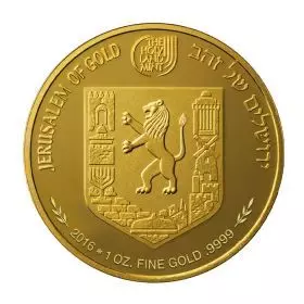 Mishkenot Sha'ananim - Ansichten von Jerusalem, 1 Unze Goldmünze (Bullion) 32 mm