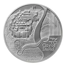 Stadt Davids - 1 Unze 999/Silbermünze (Bullion), 38.7 mm, "Ansichten von Jerusalem" Bullion-Serie