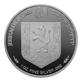 Stadt Davids, Ansichten von Jerusalem, 1 Unze Silbermünze (Bullion) 38.7 mm