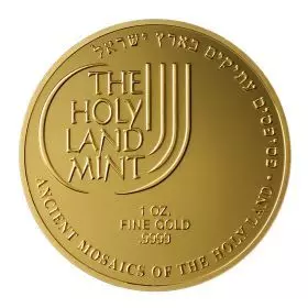 Holy Land Ancient Mosaics - Peacock, 1 oz Gold 9999 - Reverse