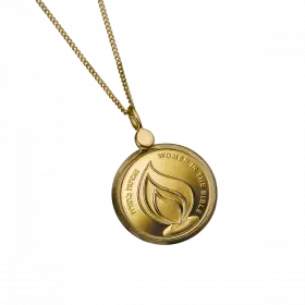 14K Gold Necklace with Rivka Gold Medal