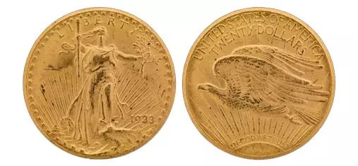 $20 Double Eagle Gold Coin from 1993