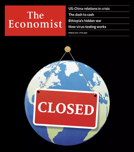 Cover of Economist magazine, March 2020