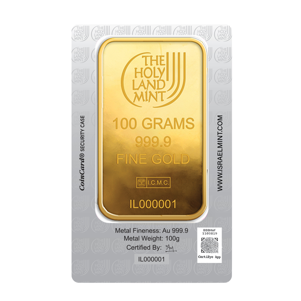 100 Gramm Goldbarren - Friedenstaube