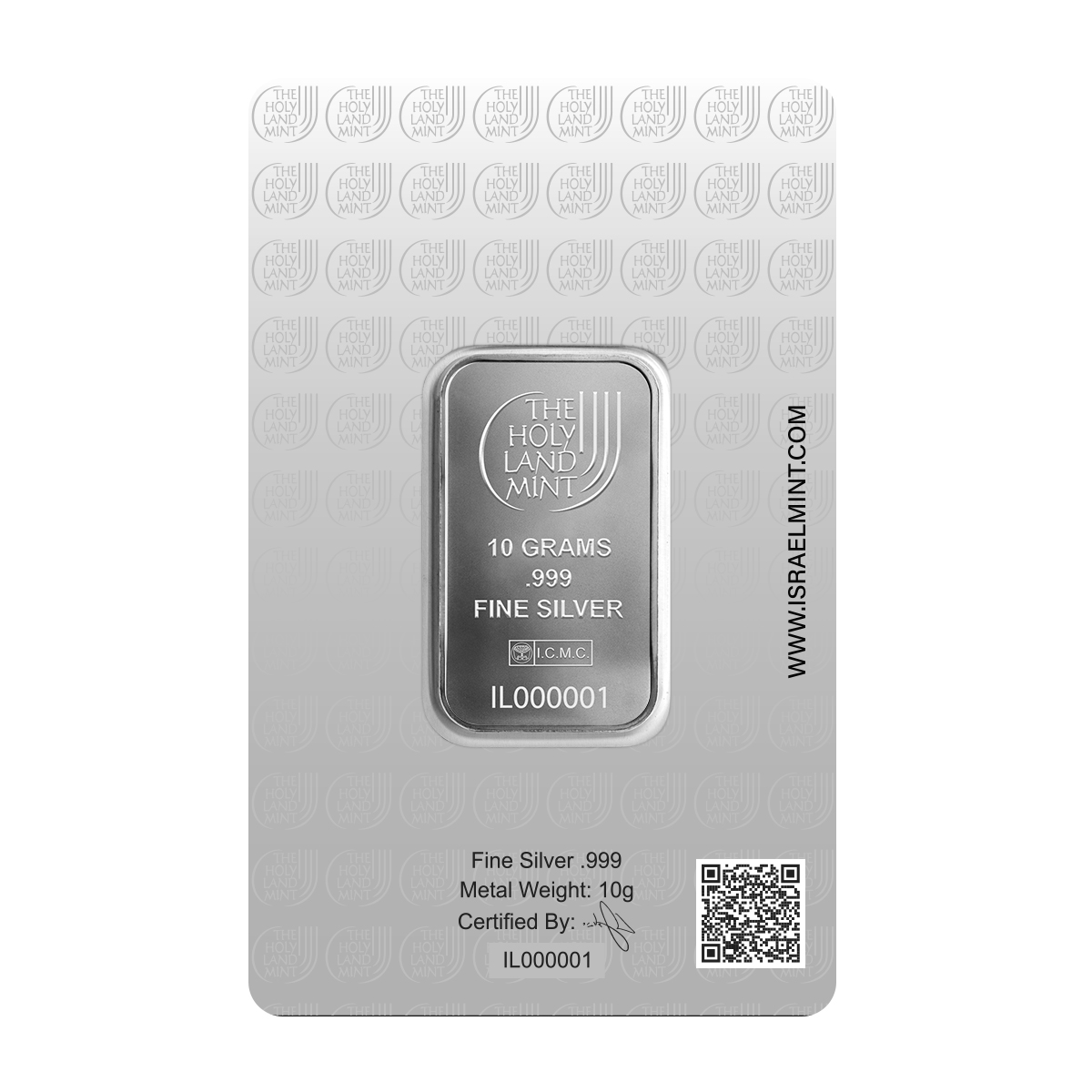 10 Grams Silver Bar - Dove of Peace