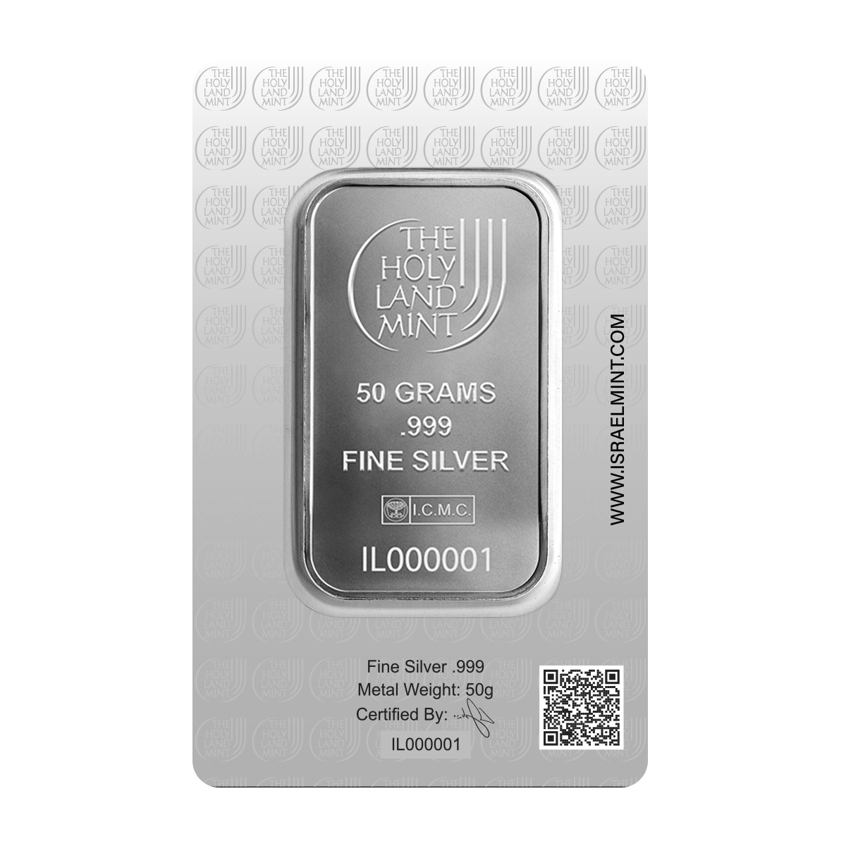 50 Gram Silver Bar - Dove of Peace