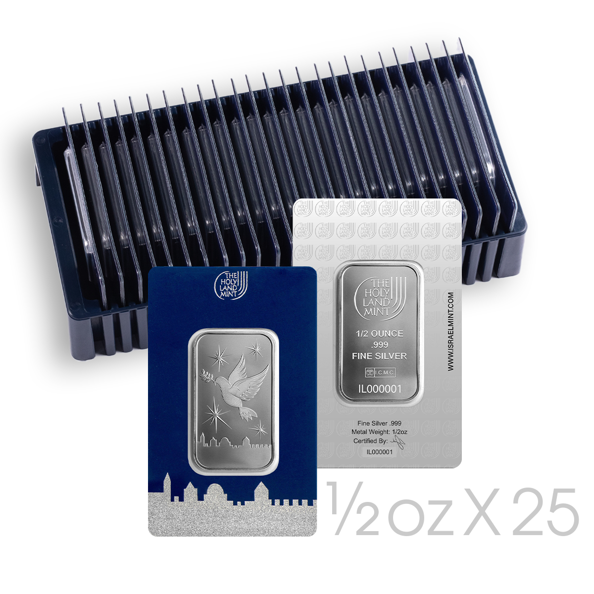 25x1/2 oz Silver Bar - Dove of Peace