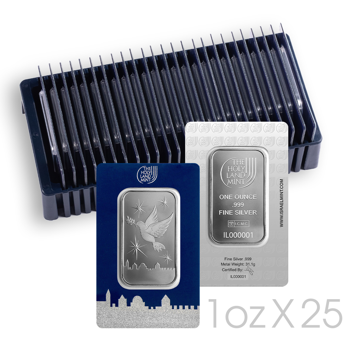 25x1 oz Silver Bar - Dove of Peace