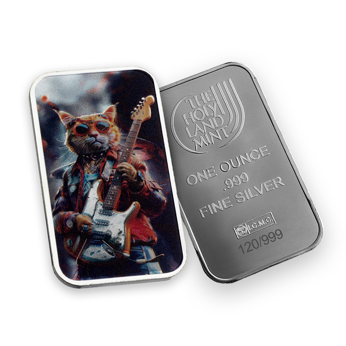  Jimmy  - Human Cats -  1 oz Silver .999 Colorized Bar (Limited Edition)