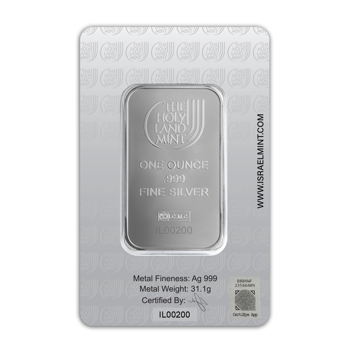1 oz Silver Bar - Lion of Judah