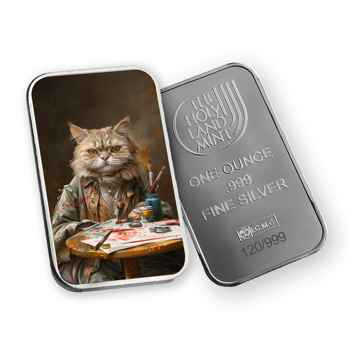 Artie - Human Cats -  1 oz Silver .999 Colorized Bar (Limited Edition)