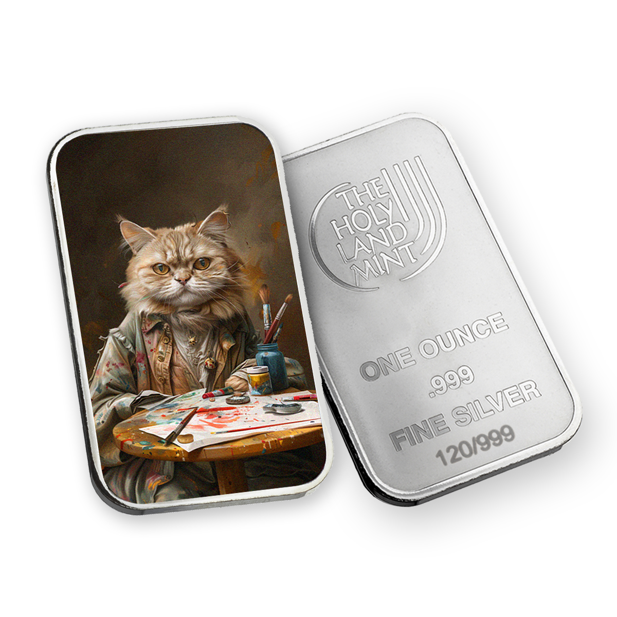 Artie - Human Cats -  1 oz Silver .999 Colorized Bar (Limited Edition)