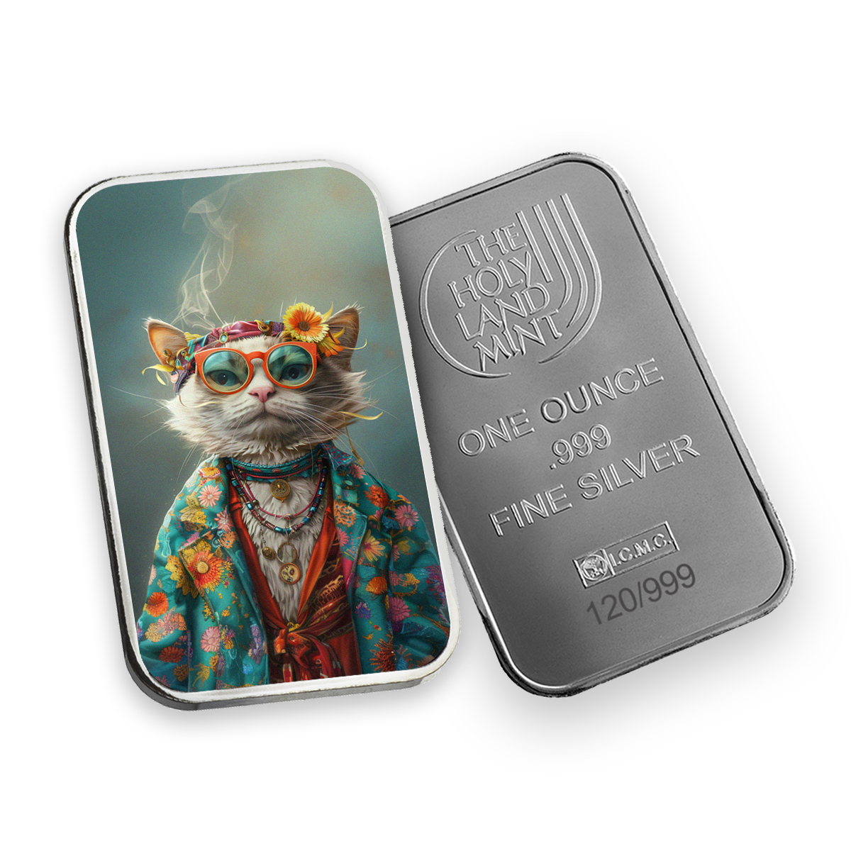 Harmony - Human Cats -  1 oz Silver .999 Colorized Bar (Limited Edition)